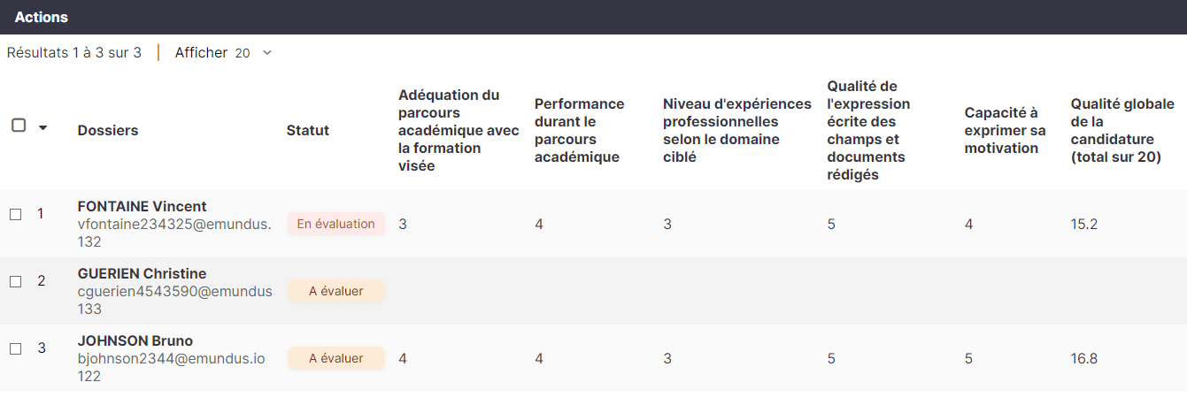 Screenshot of folder view