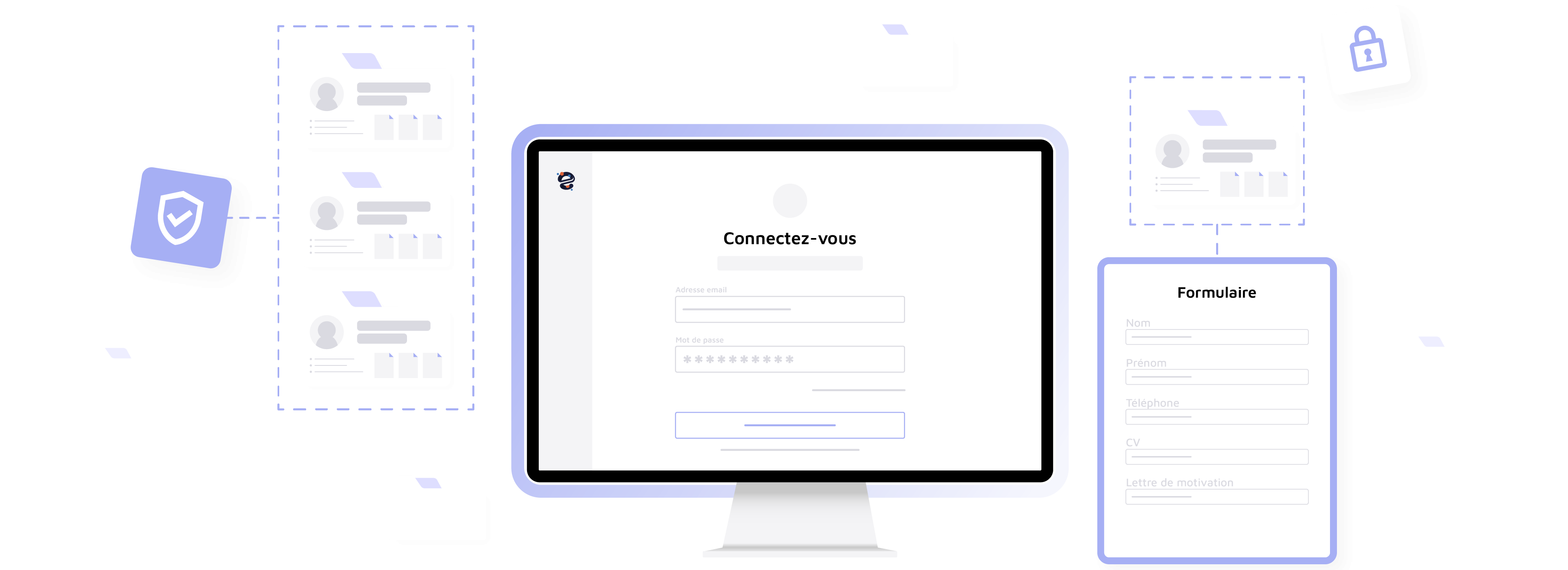 Mockup illustration of the French solution compliant with the GDPR