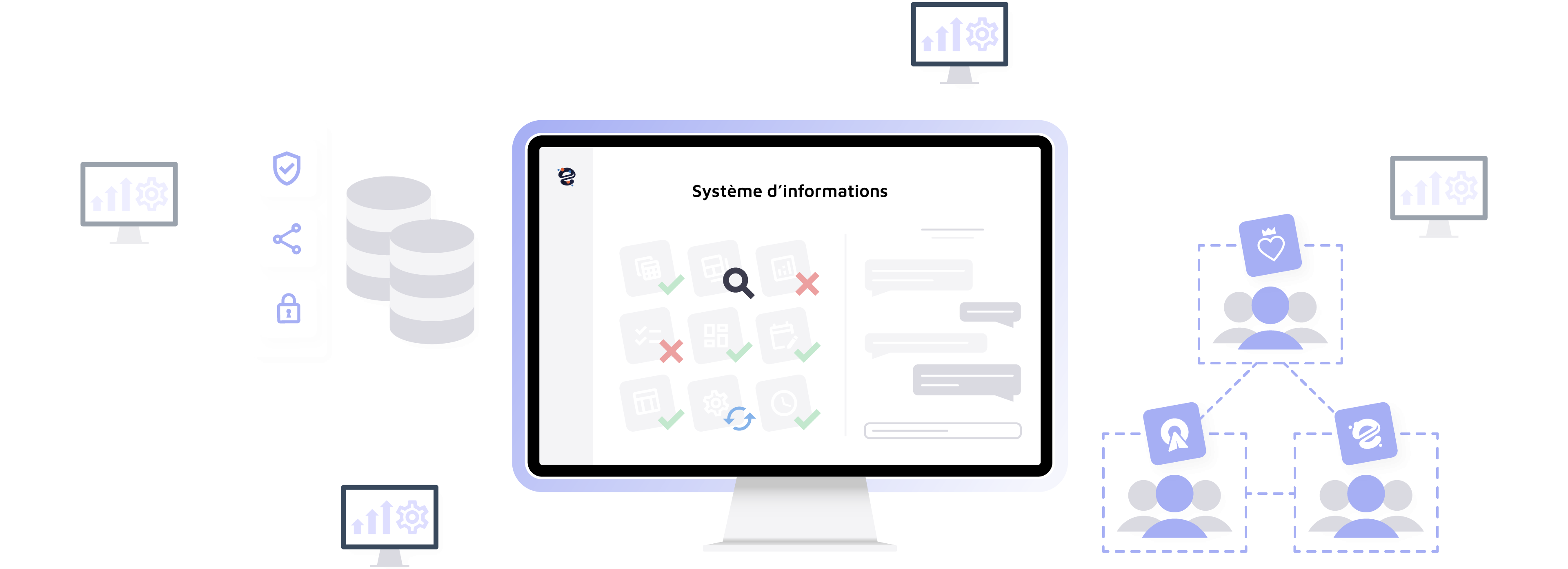 Illustration mockup of IS urbanization