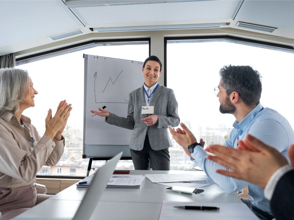 Oral presentation between colleagues